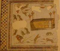 Mosaic with Damnatio ad Bestias