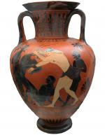 Amphora with Atalanta and Peleus as Wrestlers